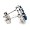 Oval Sapphire Halo Earrings
