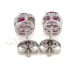 Oval Ruby Halo Earrings
