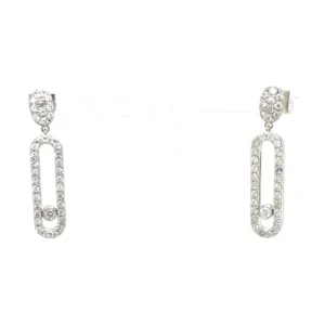 Oval Link Dangle Earrings