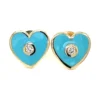Heart Enamel Stud Earrings