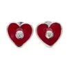 Red Heart Stud Earrings