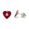 Red Heart Stud Earrings