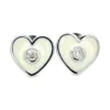 Enamel Heart Stud Earrings
