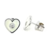 Enamel Heart Stud Earrings