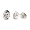 Pink Enamel Diamond Earrings