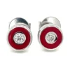 Red Enamel Diamond Earrings