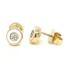 White Enamel Stud Earrings