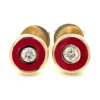 Red Enamel Diamond Earrings