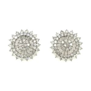 Diamond Starburst Stud Earrings