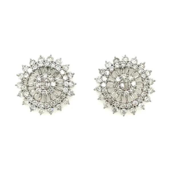 Diamond Starburst Stud Earrings