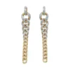 Diamond Curb Link Dangle Earrings