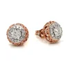Round Diamond Halo Earrings