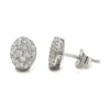 Oval Diamond Cluster Earrings