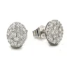 Oval Diamond Cluster Earrings