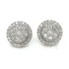 Round Diamond Halo Earrings