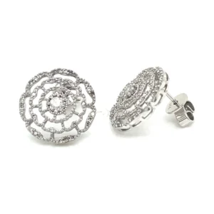 Floral Diamond Stud Earrings