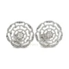 Floral Diamond Stud Earrings