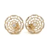 Floral Diamond Stud Earrings