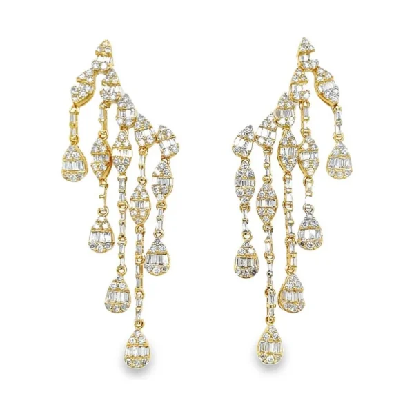 Diamond Chandelier Dangle Earrings