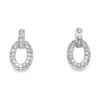 Oval Halo Diamond Earrings
