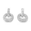 Oval Halo Diamond Earrings