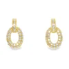 Oval Diamond Hoop Earrings