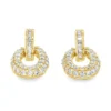 Oval Diamond Hoop Earrings