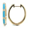 Turquoise Enamel Hoop Earrings