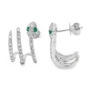 Diamond Snake Stud Earrings