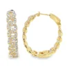 Diamond Chain Hoop Earrings