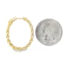 Diamond Chain Hoop Earrings