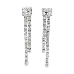 Diamond Tassel Dangle Earrings