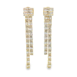 Diamond Tassel Dangle Earrings