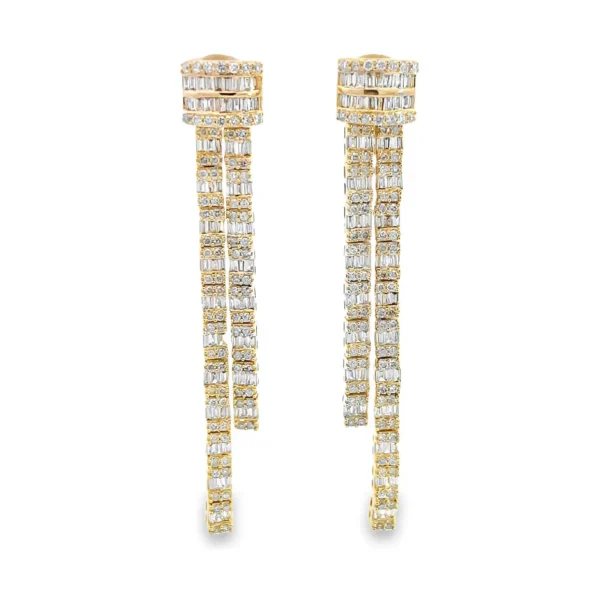 Diamond Tassel Dangle Earrings