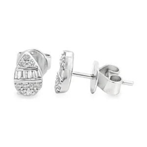 Teardrop Diamond Stud Earrings