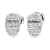 Oval Diamond Stud Earrings