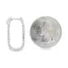 Rectangular Diamond Hoop Earrings