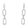 Diamond Link Dangle Earrings