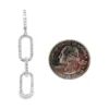 Diamond Link Dangle Earrings