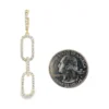 Diamond Chain Link Dangle Earrings