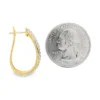 Diamond Curved Hoop Earrings