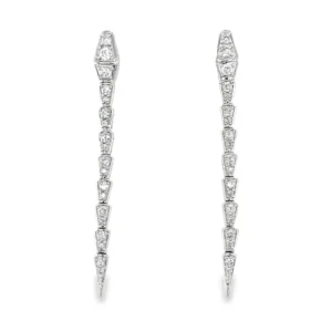 Diamond Snake Dangle Earrings
