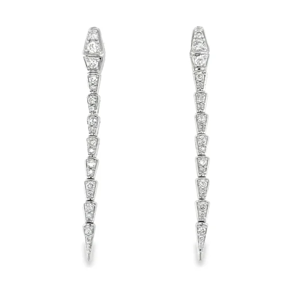 Diamond Snake Dangle Earrings