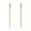 Diamond Tapered Dangle Earrings