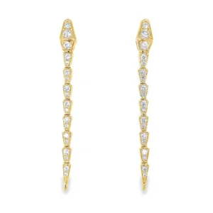 Diamond Tapered Dangle Earrings