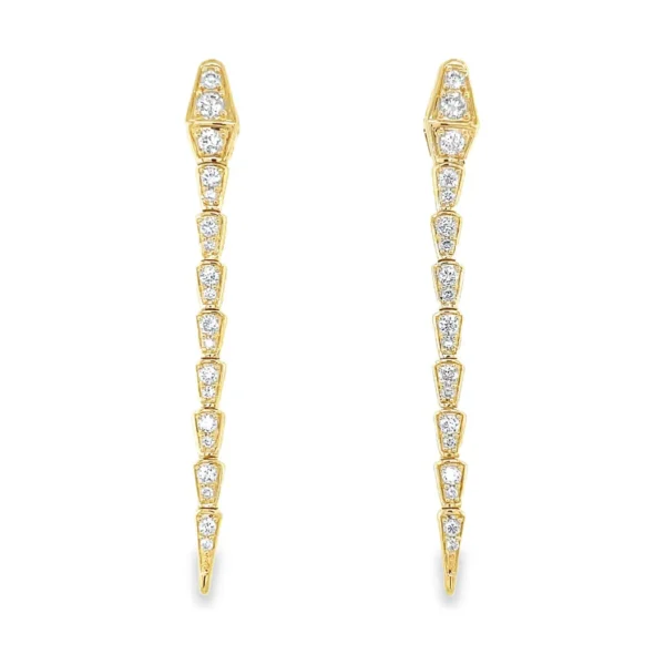 Diamond Tapered Dangle Earrings