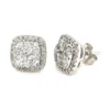 Cushion Diamond Halo Earrings