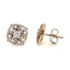 Square Diamond Cluster Earrings