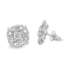 Square Diamond Cluster Earrings