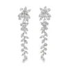 Floral Diamond Dangle Earrings